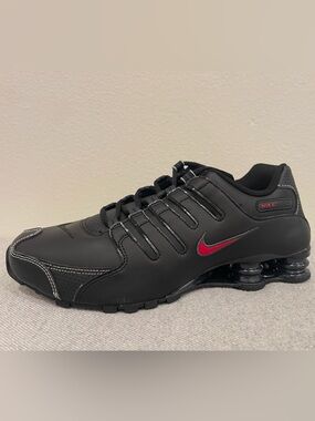 Size 9- Nike Shox NZ Black White Varsity Red 378341-017 Men’s New FAST SHIP